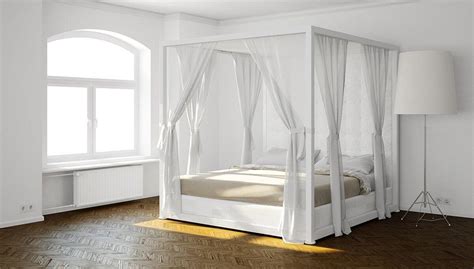 Beyaz cibinlikli yatak odaları